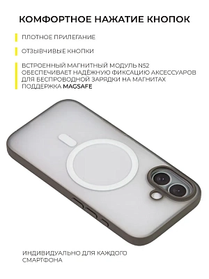 Чехол на iPhone 16 Pro Blueo Type Gorilla Magsafe ANTIDROP Серый